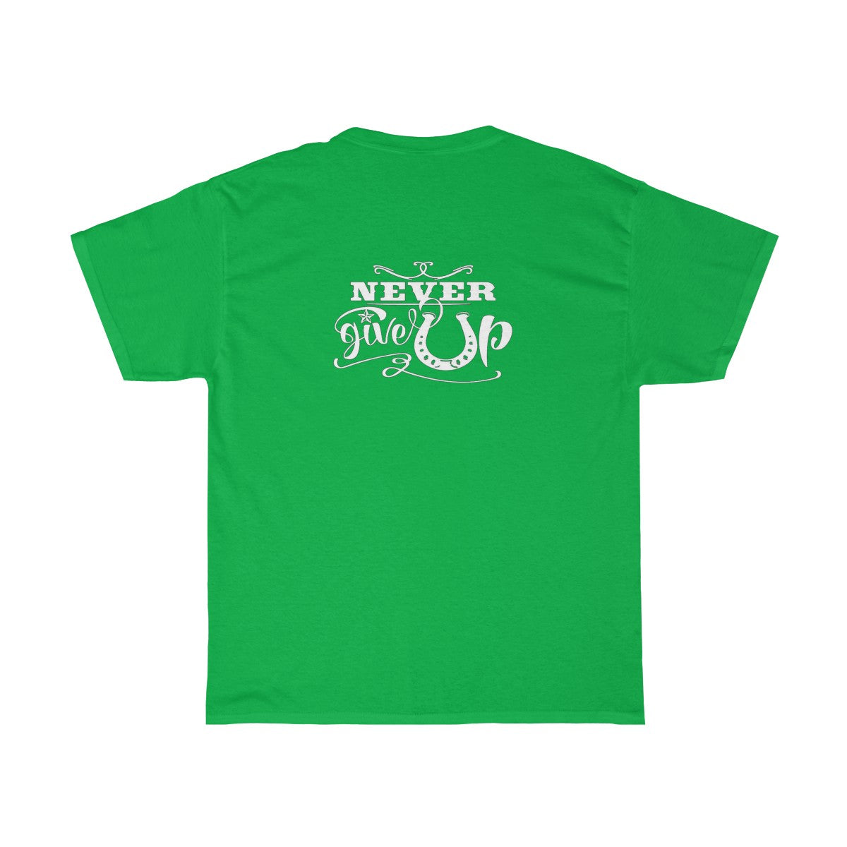 Never Give Up - Adult Tee (Back Logo)