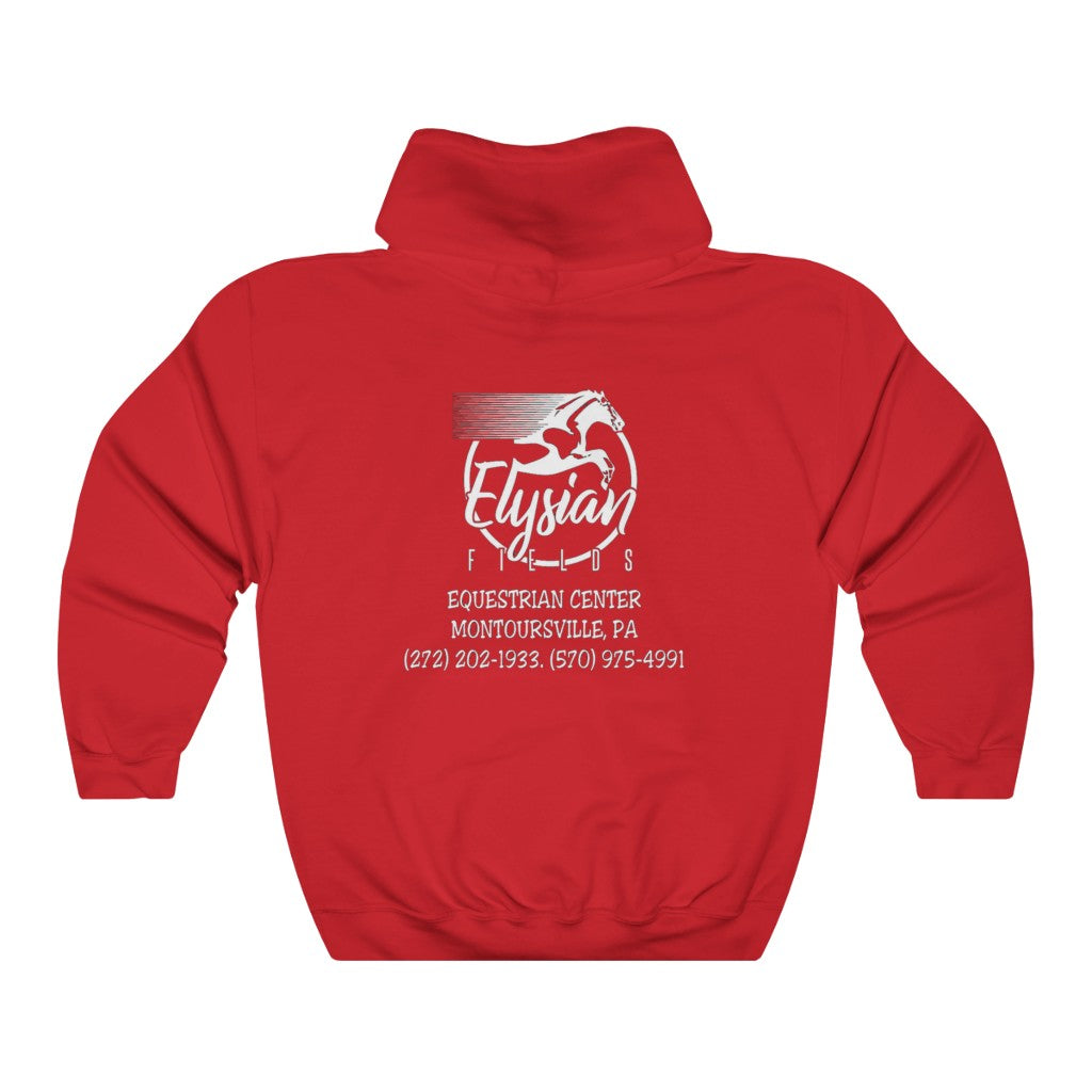 Elysian Fields - Adult Unisex Heavy Blend™ Hooded Sweatshirt - White Logo