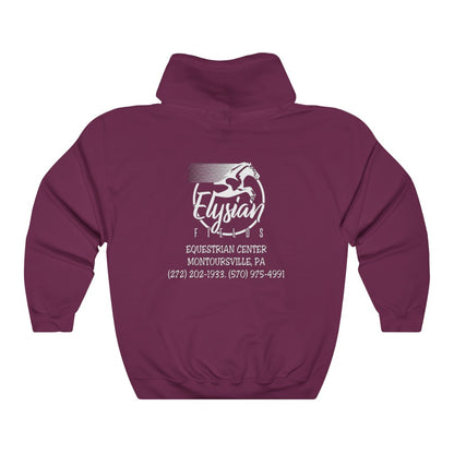 Elysian Fields - Adult Unisex Heavy Blend™ Hooded Sweatshirt - White Logo