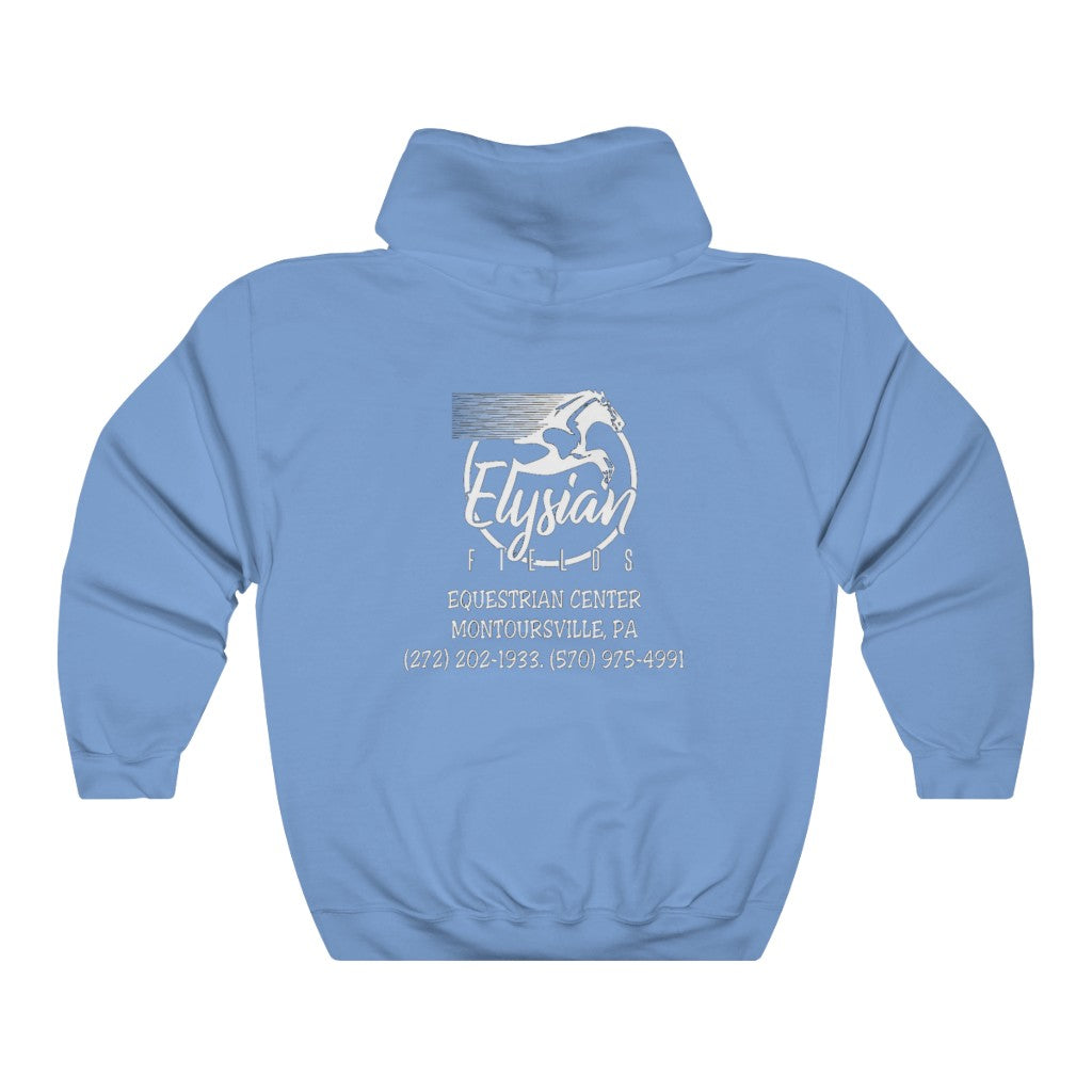 Elysian Fields - Adult Unisex Heavy Blend™ Hooded Sweatshirt - White Logo