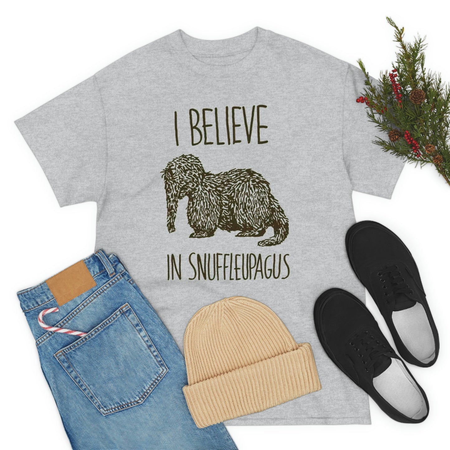 I Believe in Snuffleupagus - Unisex Heavy Cotton Tee