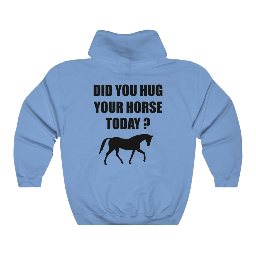 Horse Hugs - Adult Unisex Heavy Blend™ Hooded Sweatshirt - Black Print